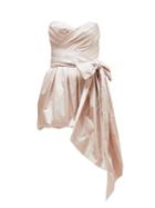 Matchesfashion.com Alexandre Vauthier - Gathered Bow Embellished Taffeta Mini Dress - Womens - Light Pink