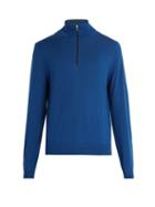 Matchesfashion.com Paul Smith - Half Zip Wool Sweater - Mens - Blue