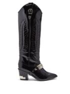 Toga Buckle-strap Knee-high Leather Boots
