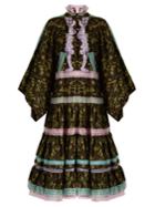Natasha Zinko Lace-trimmed Camouflage-print Cotton Midi Dress