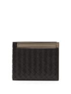 Matchesfashion.com Bottega Veneta - Contrast Panel Intrecciato Bi Fold Wallet - Mens - Black Grey
