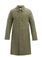 Matchesfashion.com Mackintosh - Dunkeld Single-breasted Bonded-cotton Coat - Mens - Green
