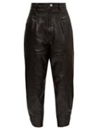 Matchesfashion.com Isabel Marant - High-rise Leather Trousers - Womens - Black