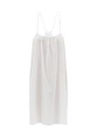Loup Charmant - Swiss Dot Organic-cotton Voile Slip Dress - Womens - Pink White
