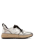 Tod's Leather And Espadrille-sole Trainers