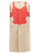 Burberry - Abstract-print Sleeveless Cotton Gilet Coat - Mens - Camel