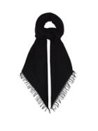 Matchesfashion.com Totme - Fringed Cashmere Blanket Scarf - Womens - Black