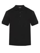 Alexander Mcqueen Skull-print Insert Cotton Polo Shirt