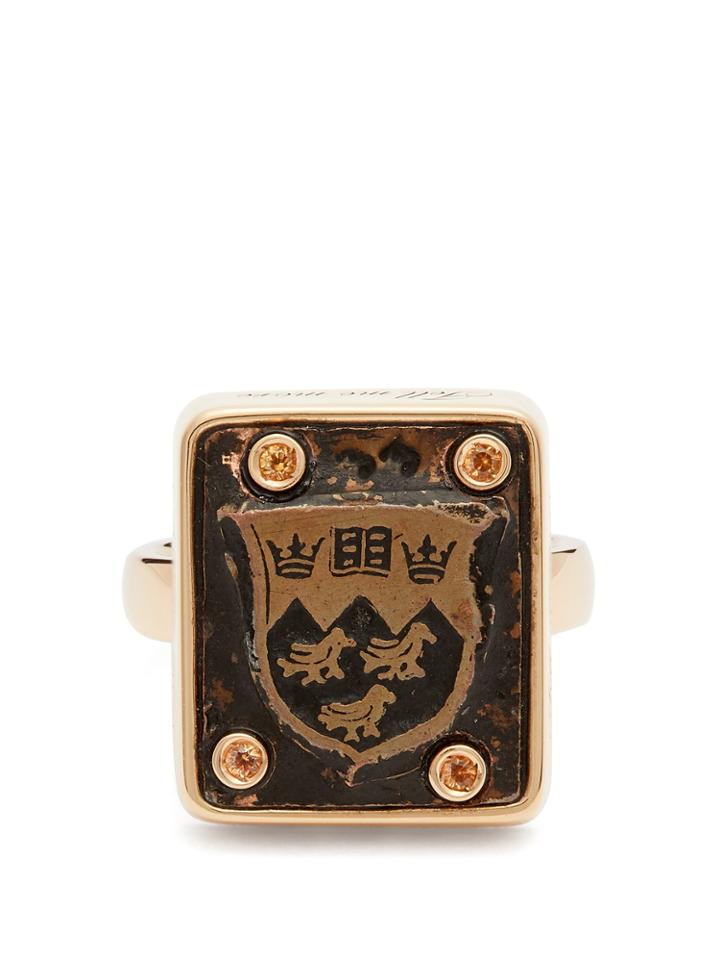 Francesca Villa Tell Me More 18kt Gold And Sapphire Ring