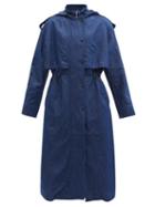 Matchesfashion.com Made In Tomboy - Anouk Hooded Denim Trench Coat - Womens - Indigo