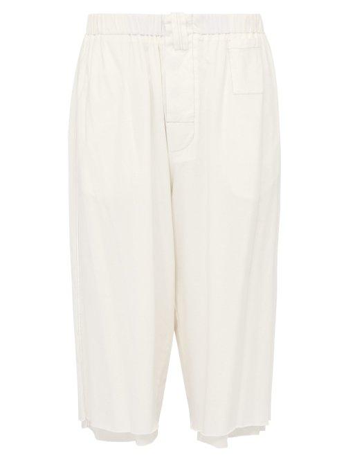 Matchesfashion.com Marni - Cropped Cotton Trousers - Mens - White