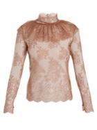 Bella Freud Lady Jane Sheer Floral-lace Blouse