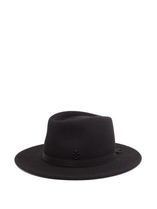 Matchesfashion.com Maison Michel - Thadee Felt Fedora - Womens - Black