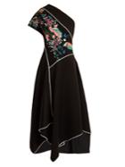 Diane Von Furstenberg Embroidered Asymmetric One-shoulder Dress