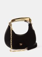 Tom Ford - Bianca Mini Velvet Shoulder Bag - Womens - Black