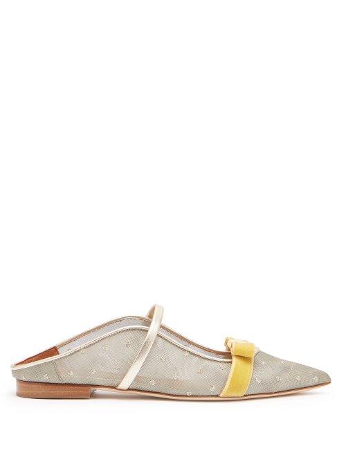 Matchesfashion.com Malone Souliers - Marguerite Luwolt Mesh Mules - Womens - Gold