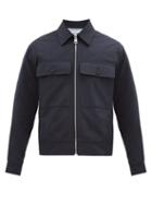 Matchesfashion.com Jw Anderson - Zipped Cotton-gabardine Jacket - Mens - Navy
