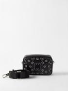 Amiri - Bandana Embroidered Leather Cross-body Bag - Mens - Black