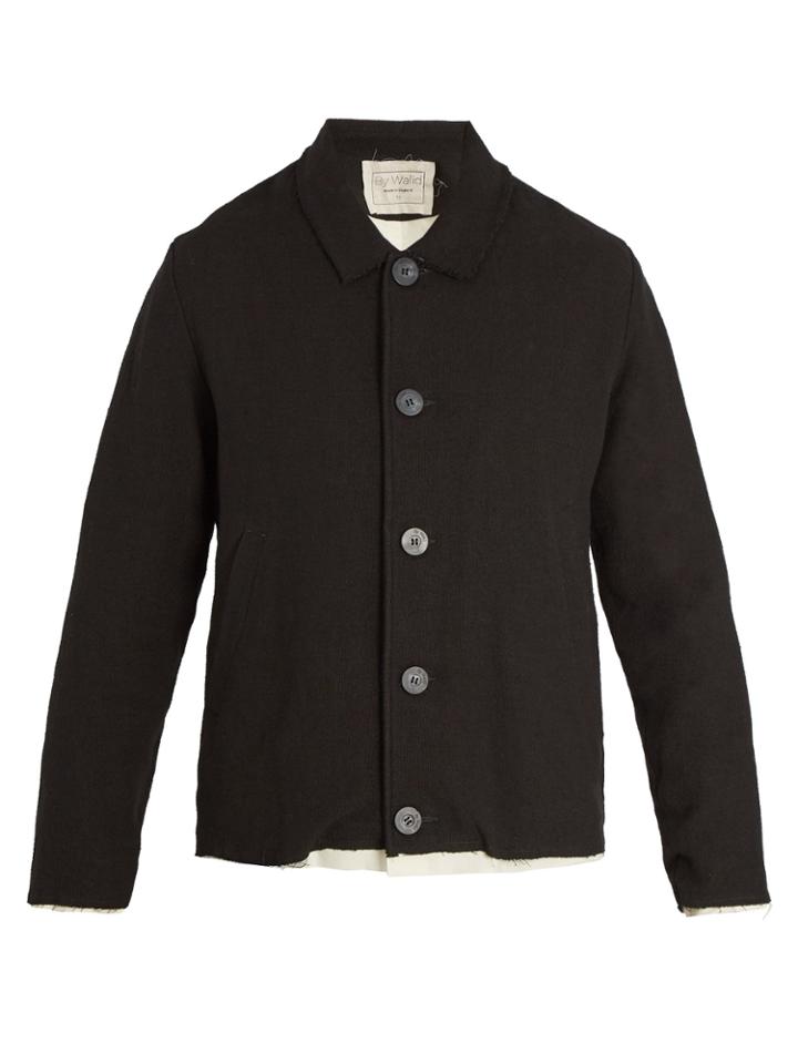 By Walid Frayed-edge Linen Jacket