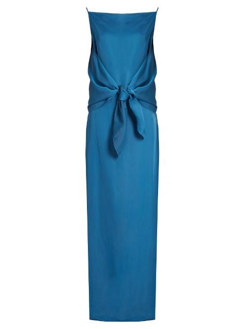 Nina Ricci Tie-front Crepe Gown