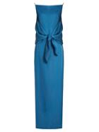 Nina Ricci Tie-front Crepe Gown