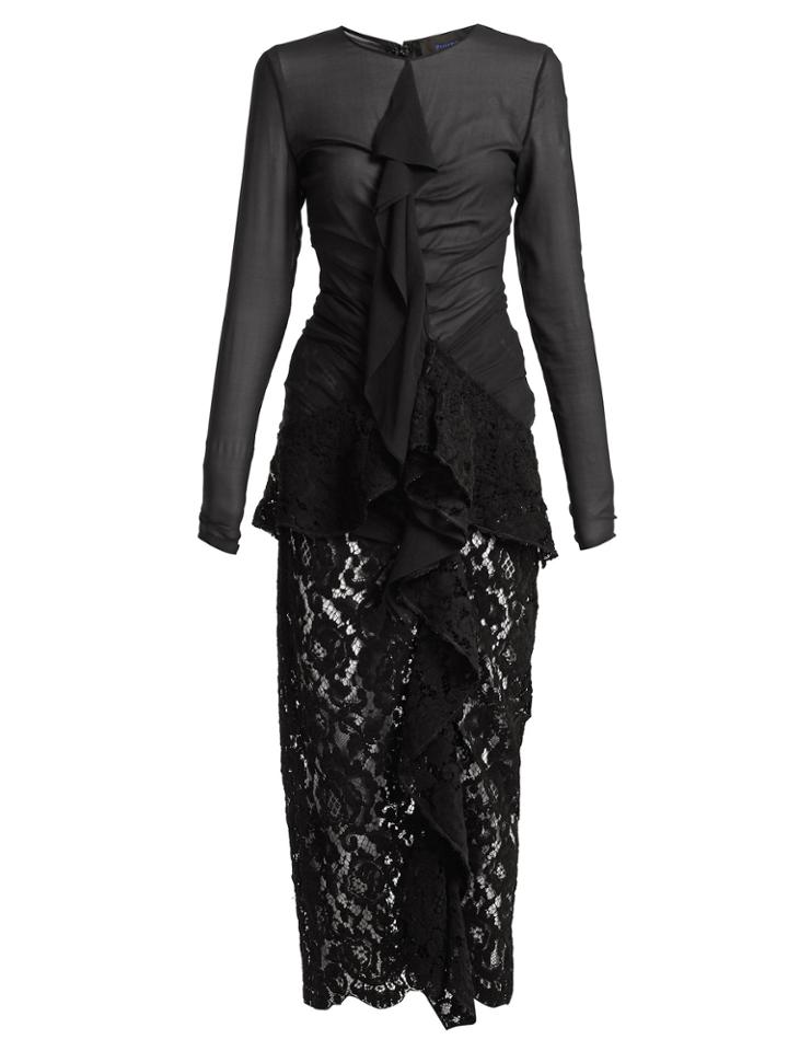 Proenza Schouler Ruffle Front Lace Dress