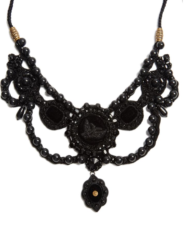 Gucci Bead-embellished Velvet Necklace