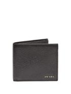 Prada Grained-leather Bi-fold Wallet