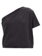 Gauge81 - Vea One-shoulder Organic-cotton Blend Top - Womens - Black
