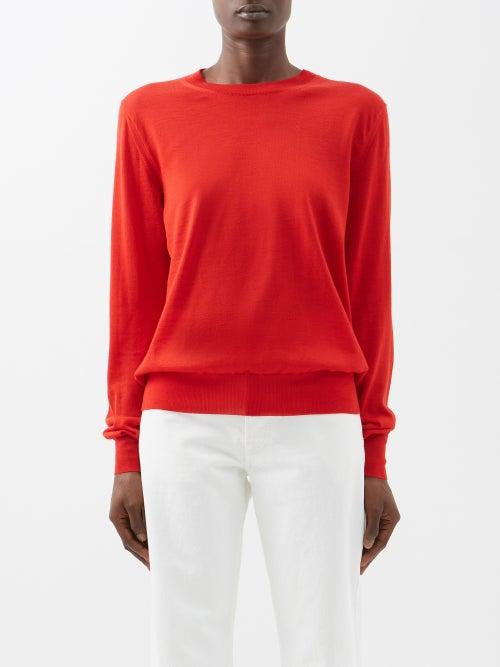 The Row - Islington Cashmere-blend Sweater - Womens - Red