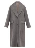 Matchesfashion.com Joseph - Kara Double Faced Wool Blend Coat - Womens - Dark Grey
