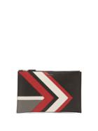 Prada Chevron-stripe Saffiano-leather Pouch