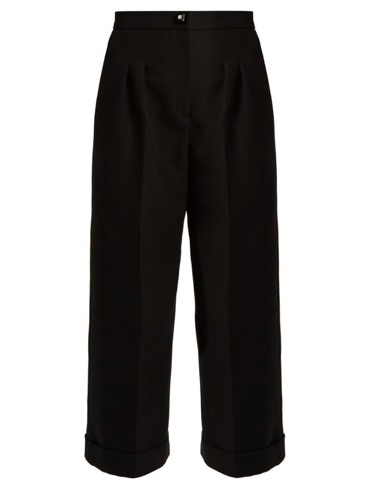 Fendi Wide-leg Cotton-crepe Trousers