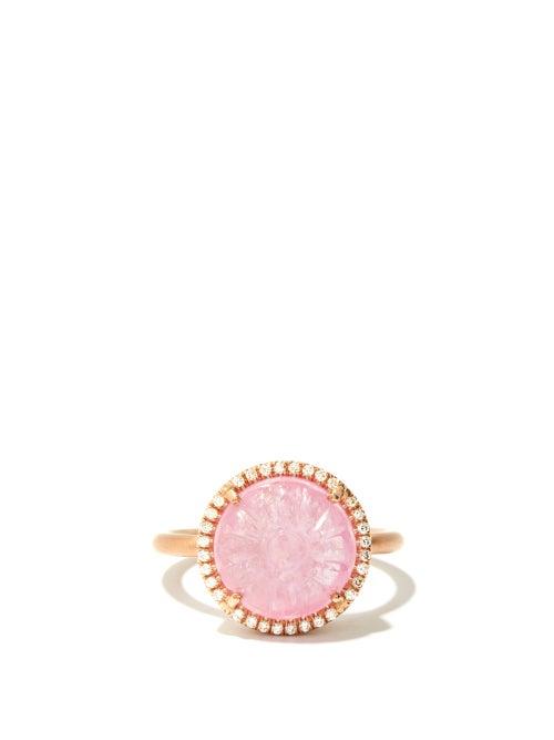Matchesfashion.com Irene Neuwirth - Gemmy Gem Diamond, Tourmaline & 18kt Gold Ring - Womens - Pink Multi