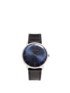 Matchesfashion.com Sekford Watches - Type 1a Stainless Steel And Smooth Leather Watch - Mens - Black Navy