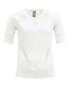 Matchesfashion.com Adidas By Stella Mccartney - Truepurpose Cutout Stretch-jersey Top - Womens - White