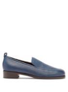 Matchesfashion.com The Row - Topstitched Leather Loafers - Womens - Navy