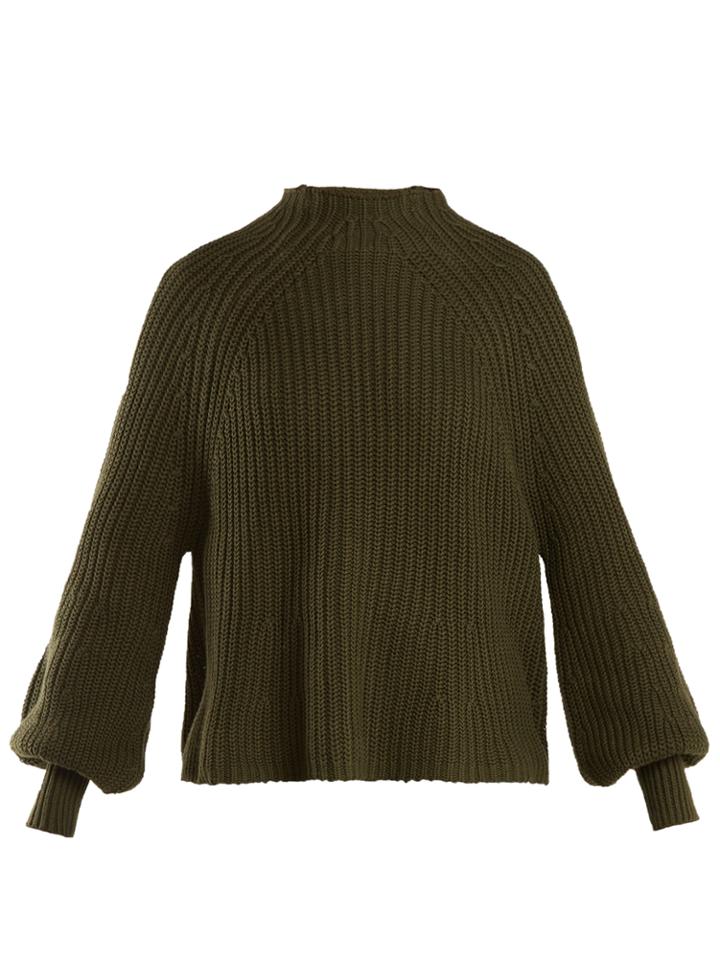 Apiece Apart Long-sleeved Cotton And Cashmere-blend Sweater