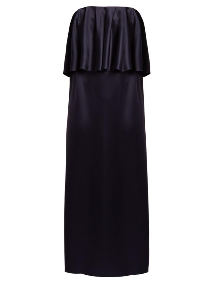 Osman Clover Strapless Satin Gown