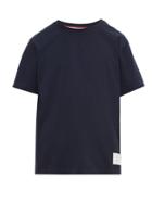 Matchesfashion.com Thom Browne - Tricolour Stripe Cotton T Shirt - Mens - Navy
