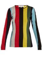 Matchesfashion.com Diane Von Furstenberg - Striped Wool Blend Sweater - Womens - Multi