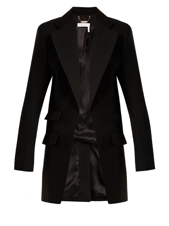 Chloé Notch Lapel Wool-blend Blazer