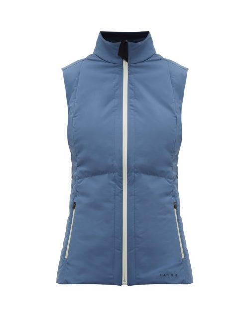 Matchesfashion.com Falke - Caro Zip Up Technical Shell Gilet - Womens - Blue