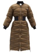 Khaite - Jermaine Belted Longline Down Coat - Womens - Green