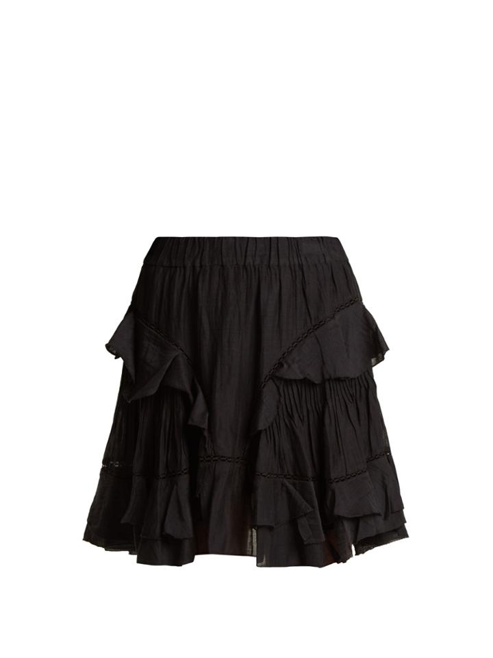 Isabel Marant Étoile Varese Ruffled Cotton-blend Mini Skirt