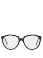 Matchesfashion.com Loewe - Oversized Round Acetate Glasses - Womens - Black