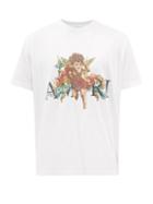 Amiri - Logo-print Cotton-jersey T-shirt - Mens - White Black