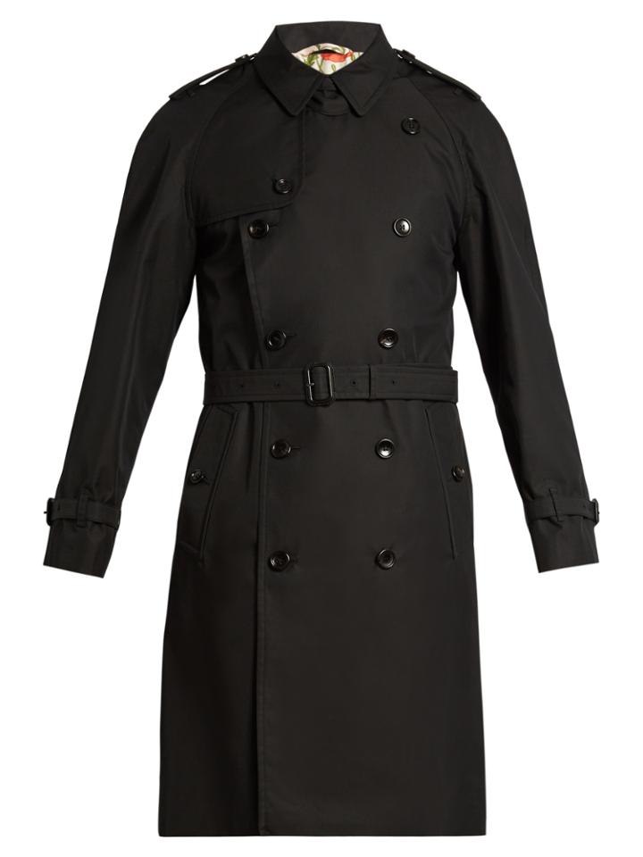 Gucci Bee-embroidered Cotton-drill Trench Coat