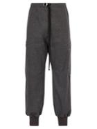 Stella Mccartney Buckled Wool-felt Track Pants