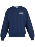 Matchesfashion.com Aries - Logo Cotton Sweatshirt - Mens - Navy